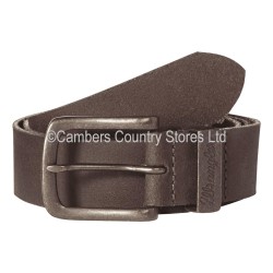 Wrangler Metal Loop Leather Belt Brown